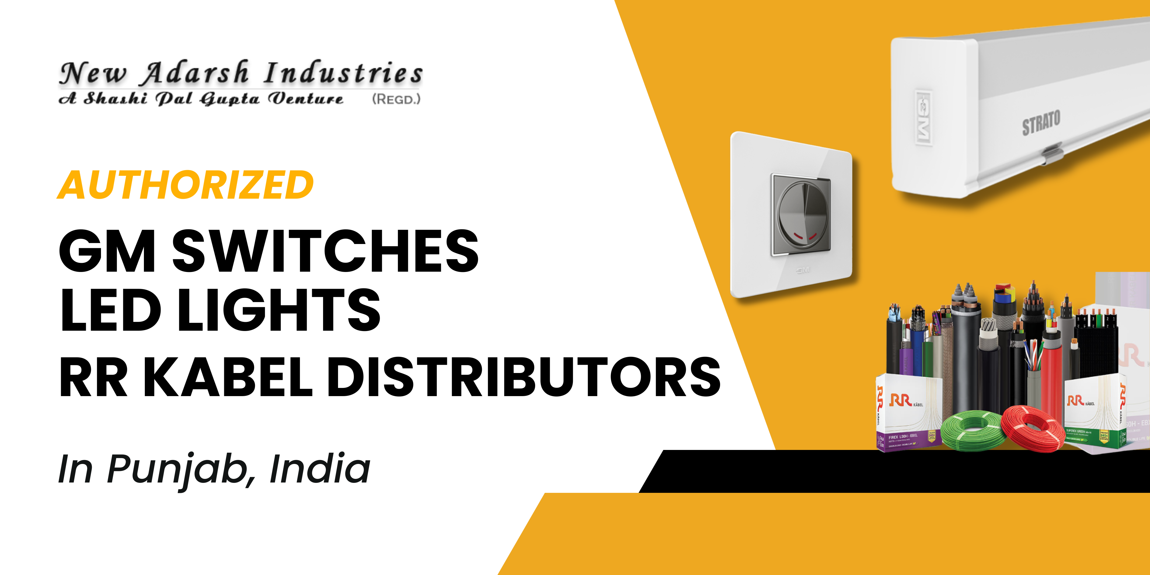 Authorized GM Switches, LED Lights & RR Kabel Distributors in Punjab, India
